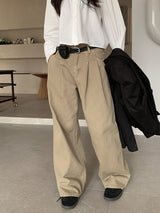PLAIN WASHED PINTUCK PANTS (2C)