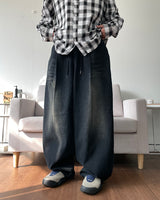 BlueBlack Balloon Denim Pants