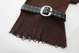 Lucid Cutting Off-Shoulder Knit