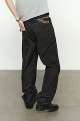 ローライズ フィット カチオン レギュラー パンツ (Washed Black)