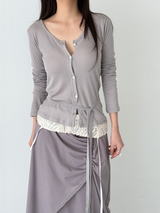 mute shirring skirts (2color)