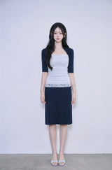 [MADE] Baysel Lace Sleeveless & Bolero Set