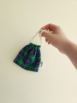 Check string pouch - navy S