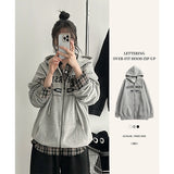 Ronnie Lettering Over Loose Fit Hooded Zip-Up