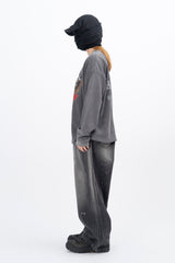 American Vintage Washed Waffle Long Sleeve T-Shirt