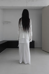 chiffon wrap skirt layered pants (2color)
