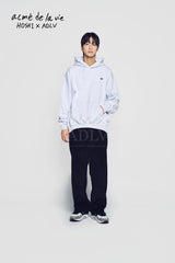 24FW HOSHI X ADLV ワッペンパーカー メランジ