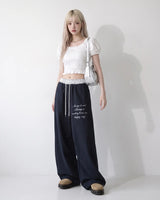 (W's) Dot Banding Wide Sweatpants