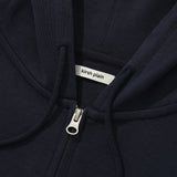 KIRSH プレーンスリムフィットクロップパーカージップアップ [DARK NAVY]