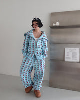 I Love Hooded Zip-Up & Jogger Pants Two Piece Set