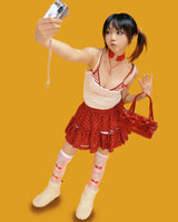 morning dot frill skirt (2color/inner pants)