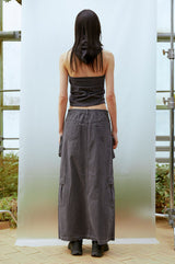 Cargo Long Skirt (CHACOAL)