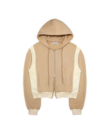 side-rib zip-up hoodie_beige/cream