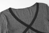 Betty lace tee - charcoal