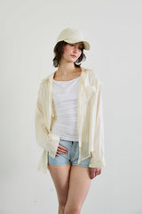 LUMINOUS OVERSIZED SHIRT / BEIGE