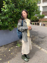 [unisex] サンキニオーバーフィトポケットチェックシャツ