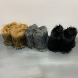 Bear fur boots
