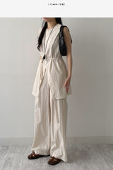 Raschel Nylon Wrap Wide Pants