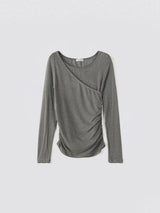 Shirring Layered Tee_Grey