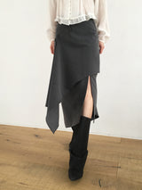  Three button drape skirt