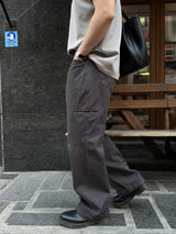 Adel cut line washing wide pants