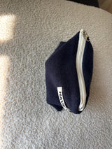 Terry flat pouch - navy , M size
