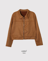 #Suede Collar Crop Jacket (3color)