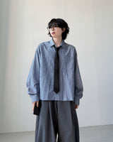 Deo ストライプクロップシャツ