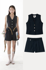 [SET-UP] TAILORED VEST SET