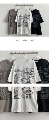 Epit ドゥードゥル半袖Tシャツ