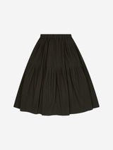 ベーシックサファリフリルマキシスカート (BROWN)
