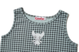 CAT MONSTER CHECK SLEEVELESS