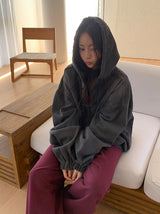 [unisex] エプフェンオーバーデニムフードジャンパー