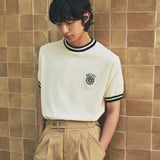 ballast athletic ringer knit sweat cream