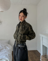Camouflage Crop Rider Jacket