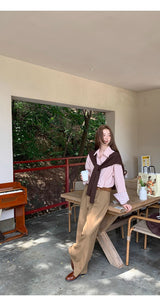 Super Pintuck Wide Cotton Pants