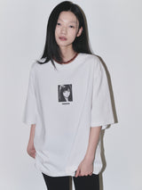 ORIGHH ガールオーバーサイズクロップ半袖Tシャツ_ロングヘアーガール