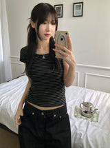 Noah Stripe U-neck T-shirt (3 colors)