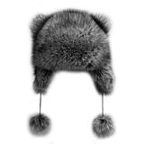 Mini tail soft fur eared fur hat (4 colors)