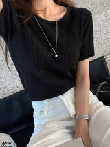 Weekly Linen Ribbed Round Knit / 4 colors