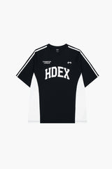 Side Color Block Short Sleeve Black