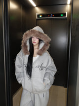 Baby Fur hood zip up