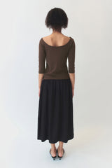 Smocking Skirt / Black
