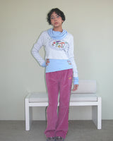 Leopard Corduroy Pants, Pink