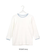 26SS★ [BAONHAUS] ケトロン カラーマッチング スリークォータースリーブ Tシャツ