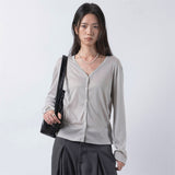 Soft V-Neck Summer Knit Cardigan