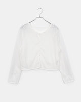 Cheche 花柄シースルーボタンカーディガン