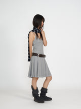 PLEATS MIDI ONE-PIECE (GREY)