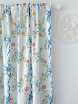 Princess Ribbon Curtain Screen Floral Print 230cm