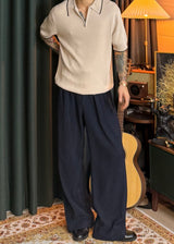 S/S クールファブリックカラースキーム ジッパーカラー ニット 4カラー